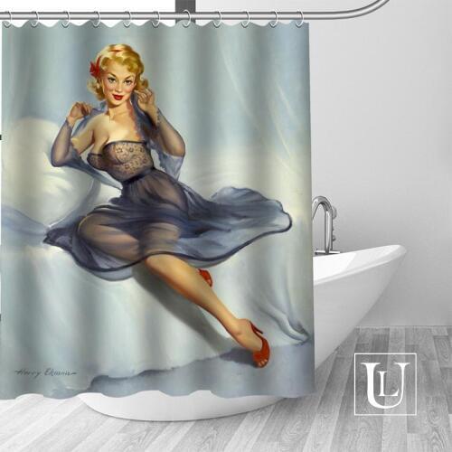 Waterproof Bathroom Curtains Modern Pin Up Shower Curtain polyester Bath screens Customized curtain