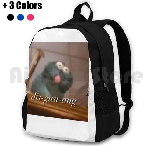 Ratatouille ‘Disgustang’ Outdoor Hiking Backpack Waterproof Camping Travel Ratatouille Remy Meme Ratatouille Remy Funny Blue