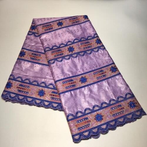Top Quality Tissu Africain Bazin Riche Brode Brocade Fabric 5 Yards Embroidered Stones Women 100% Cotton Basin For Wedding Dress