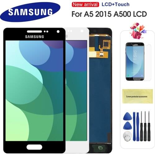 For Samsung Galaxy A5 2015 A500 A500F A500FU A500H A500M LCD Display Touch Screen Digitizer Assembly For A5 A500 LCD Screen