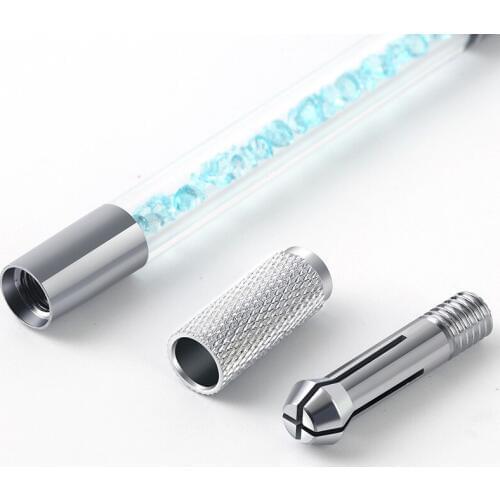 1pcs Crystal Acrylic Tattoo Pen stainless steel permanent makeup manual tattoo microblading pen Manual Double head