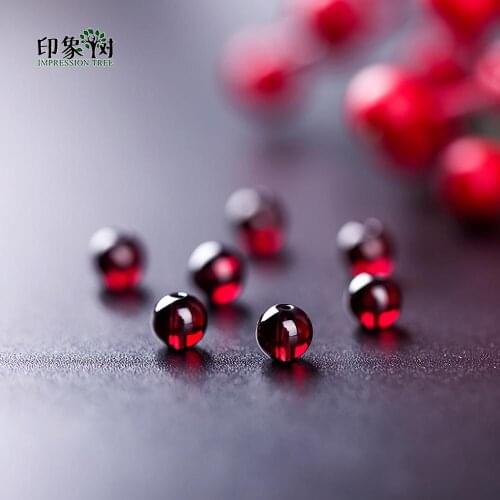 5pcs 8A Grade 6/6.5mm Natural Stone Dark Red Smooth Garnet Round Loose Beads DIY Jewelry Making 22024