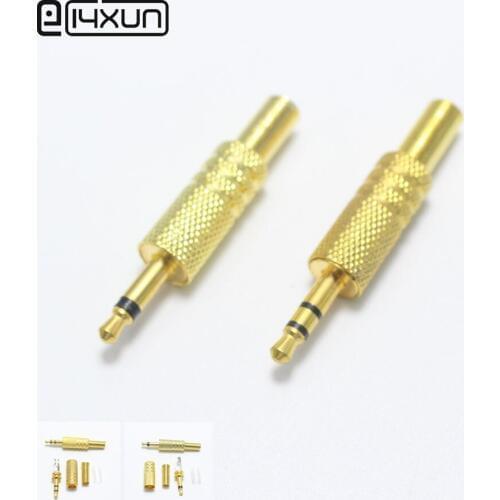 10pcs gold plated 3.5mm plug 3.5 Audio Connector 3.5 mm Mono Stereo Headset Single Dual Track Headphone