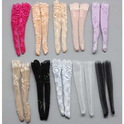 3Pcs/Lot Random 3 Pairs Lace Socks for Barbies and 1/6 BJD Dolls Toy Socks Clothing Accessories
