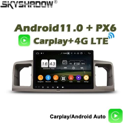 Carplay PX6 Car DVD Player DSP Android 10.0 4GB+64GB Wifi Bluetooth 5.0 RDS RADIO GPS For Toyota Universal 2010.0 2011 2012-2014
