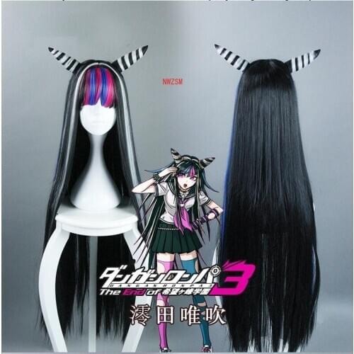 Anime Danganronpa Dangan Ronpa Mioda Ibuki Cosplay Wigs 100cm Long Heat Resistant Synthetic Hair Cosplay Wig + Wig Cap