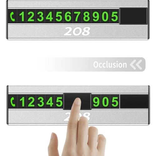 Car Temporary Parking Card Car Phone Number Car Styling Luminous Telephone Number Plate Car Sticker for Peugeot 208