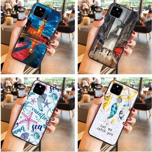 Glitter Fashion Phone Case For Google Pixel 5 Cute Dirt-resistant Luxury For Woman Cartoon For Girls