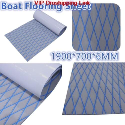 EVA 1900x700x6MM rhombus decorative high temperature resistant surfboard anti-slip mat SUP paddle board anti-slip mat gray+ blue