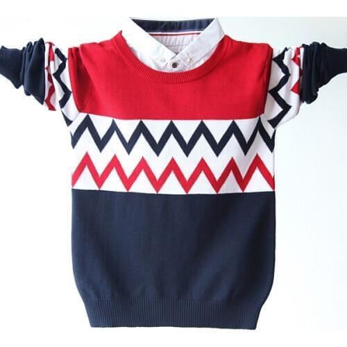 Childrens clothing boys sweater thin cotton coat 4-16 years old