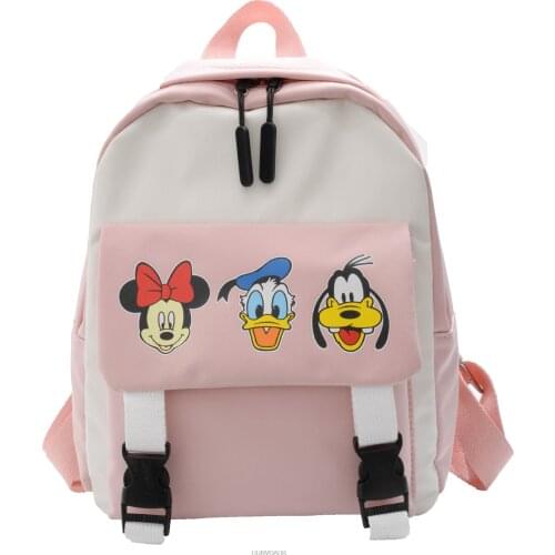 Micky childrens Backpack fashion Candy color boys and girls Backpack Cartoon Cute Kindergarten Small School bag