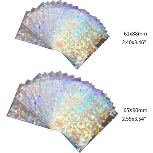 Broken Glass Gemstone Flashing Card Ultra Super Card Protector Film Holographic Idol Photo Card Sleeves Drop Shipping