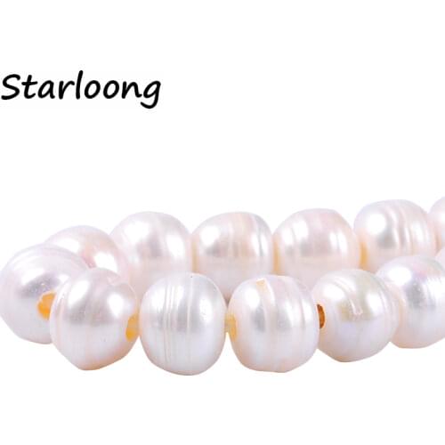 1pack/lot A quality hole 3mm dia 13mm Screw thread rondelle natural freshwater pearl beads jewelry DIY for necklace bracelet