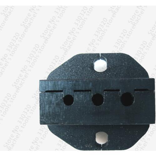 Crimping dies set for attach metal sheath aglets to the end of laces