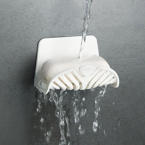 Bathroom Wall Mount Drain Shower Soap Rack Holder Bath Ball Hanging Container