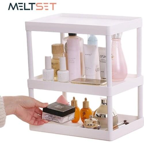 Desktop Storage Rack 2/3 Layers Storage Shelf for Sundries Cosmetic Stationery Kitchen Cabinet Shelves Bathroom Organizer
