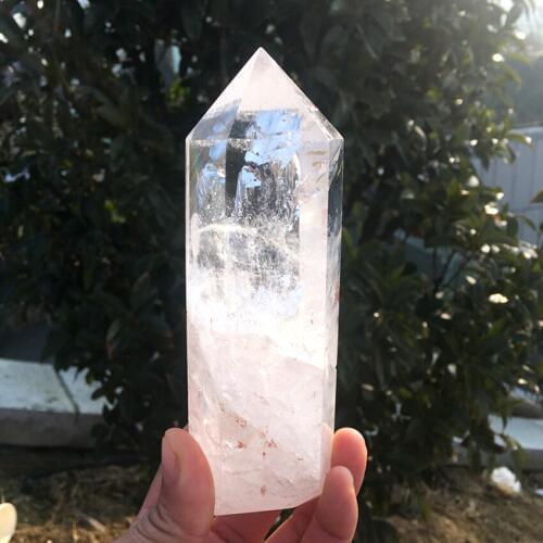 Natural clear quartz crystal gem obelisk wand piont reiki healing crystals healing provide energy as for gift