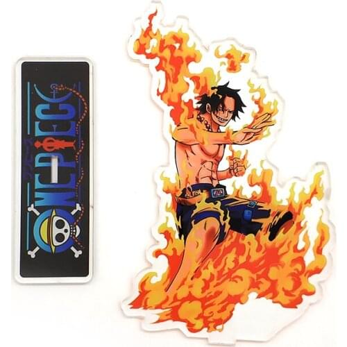 One Piece Ace the fire fist acrylic standee figurines desk decoration cake topper anime