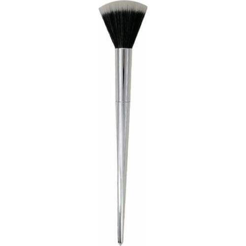 Single plastic handle soft synthetic hair silver aluminum collar sculpting make up brush highlighter brush tools