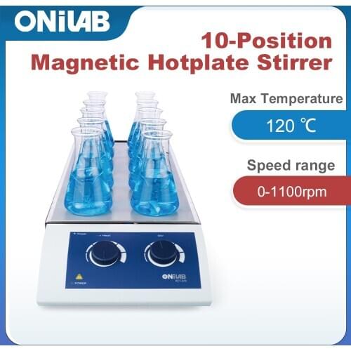 ONILAB RCT-S10 Lab 10-Channels Multi-channels Classic Hotplate Magnetic Stirrer
