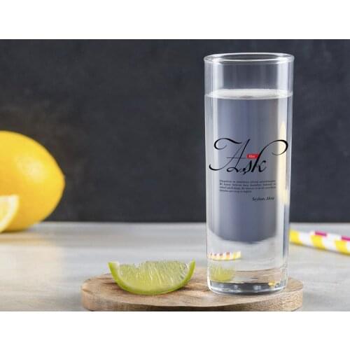 Personalized Colorful Printed Mânâ Love Design Vodka Bardağı-1