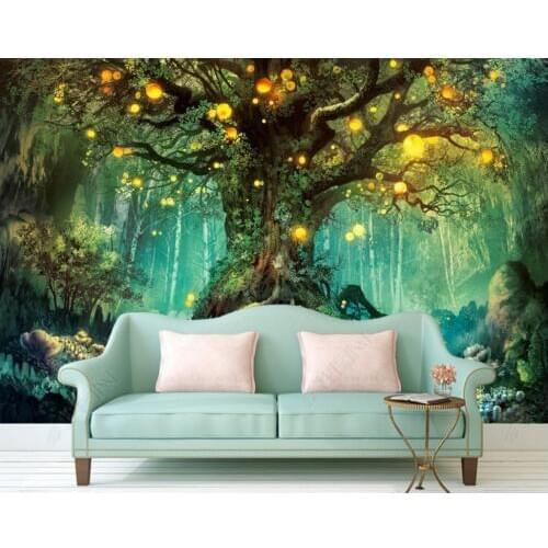 Custom Non-woven 3D Mural Wallpaper forest Living room Bedroom Wall papers Home Decor 3D Background Wall