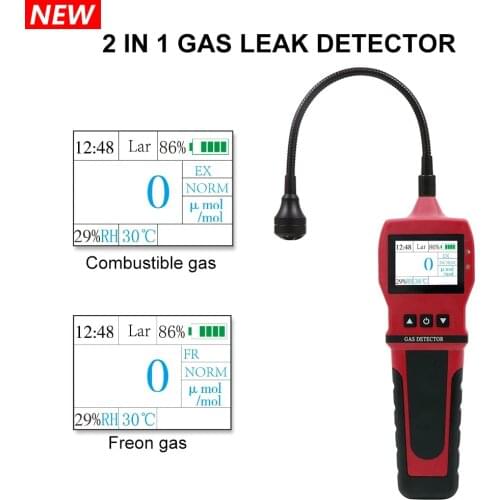 Portable Gas Analyzer industrial Gas leak detector Combustible Gas LPG/CH4/Natural/coal 2 in 1 Refrigerant Freon leak Detector