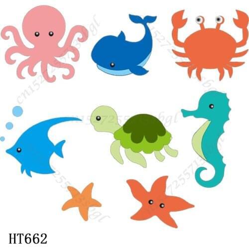 Marine life Cutting dies - New Die Cutting And Wooden Mold,HT662 Suitable For Common Die Cutting Machines On The Market