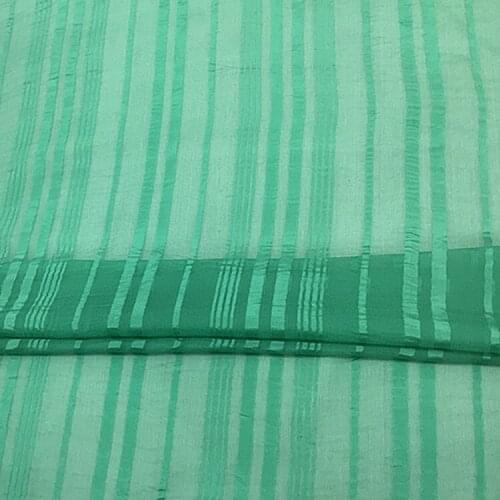 Green striped design silk burnt-out silk fabric fit for Han Chinese Clothing,SBO091