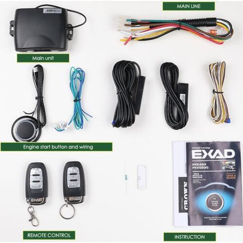 For Skoda Keyless Entry System PKE Start Stop Button Auto Starline Push Central Lock Anti-theft Car Alarm System Remote Start