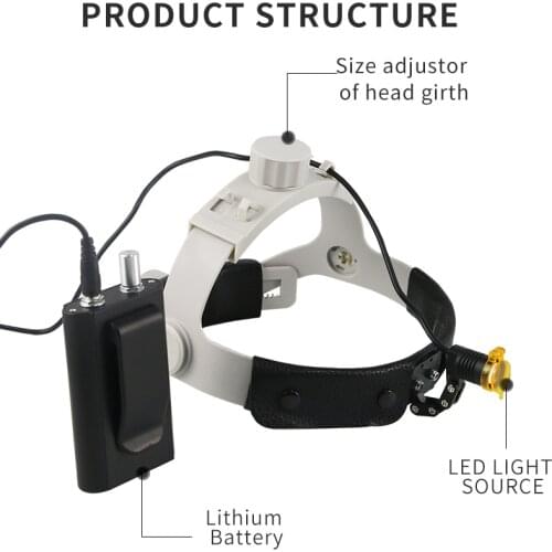 Dental Portable LED Surgical Head Light Lamp Medical Headband Type