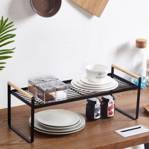 Closet Organizer Storage Shelf for Kitchen Rack Wardrobe Decorative Shelves Cabinet Holders Retractable Shelf Wood Wrought Iron