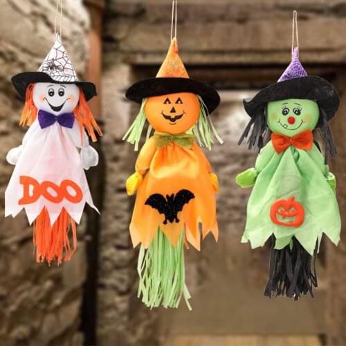 Halloween Ghost Hanging Door Decoration Horror Kids Pumpkin Party Ornaments Prop Haunted House Party Living Room Decor Ornaments