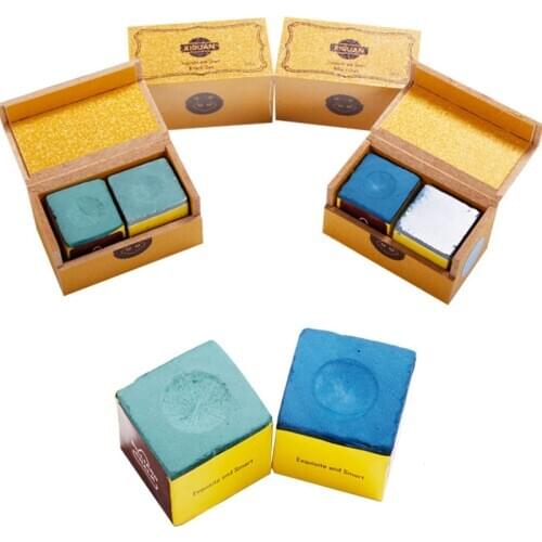2 Pieces/lot High Quality Pool Snooker Billiard Chalk Billiard Accessories Good Friction China 2017