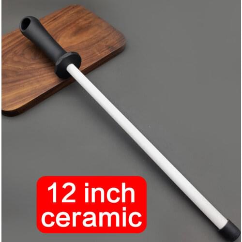 12 Inch ceramic knife sharpening rod with ABS handle sharpener chef steel knife kitchen sharpening steel kitchen tools
