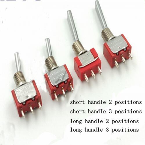1pcs three-stage two-speed red rocker toggle switch reset switch RC remote control switch