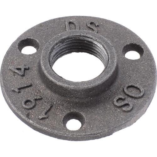 10Pcs 1/2" 3/4" Cast Iron Flanges Thread BSP Malleable Iron Industrial Pipe Fittings Exhaust Wall Mount Floor Flange Piece