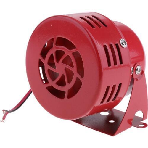 12V Car Truck Motorcycle Electric Driven RED Air Raid Siren Horn Alarm Loud