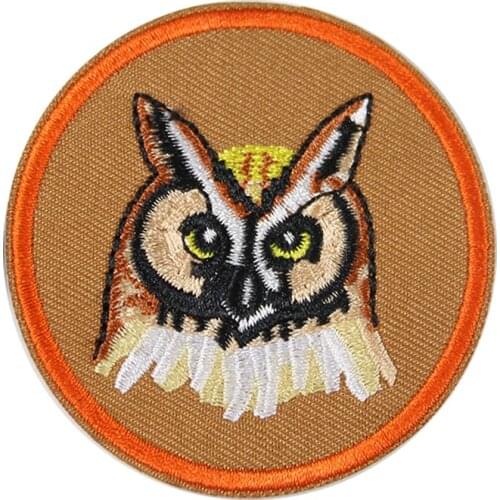 2PCS High Quality Animals Owl Patches Iron on Embroidery Applique for Clothing Shirt Jeans Badge Apparel Accessories Wholesale