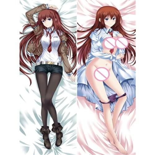 2020-June Coscase Anime Dakimakura pillowcase Steins;Gate Makise Kurisu throw pillow cover Hugging Body pillowcase