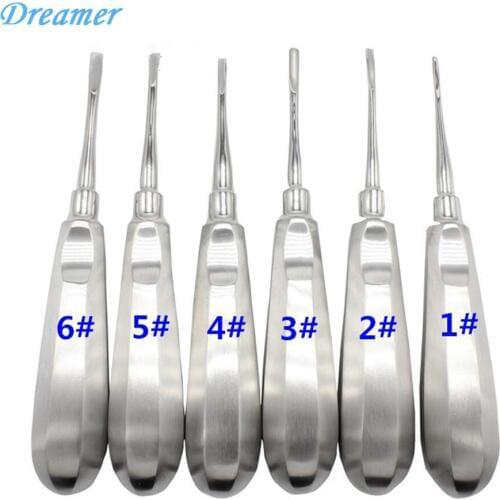 6 pcs/ kit dental lab dentistry dentist dental detista equipment for teeth whitening clareador curved ROOT ELEVATOR