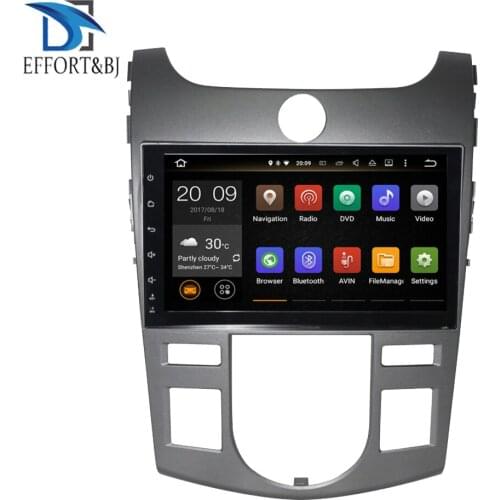 Android 9.0 Full Touch Screen Car Radio Stereo Head Unit For KIA CERATO/FORTE/SHUMA/KOUP Auto Air-Conditioner version 2008-2012