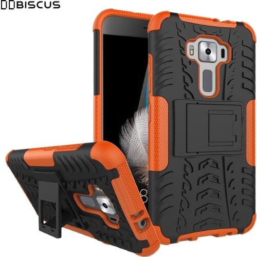 For Asus ZenFone 3 Lite ZE520KL Z017D Z017DA Z017DB ZE ZE520 520 520KL KL Case Heavy Duty Armor Hard Plastic Hybrid Stand Cover