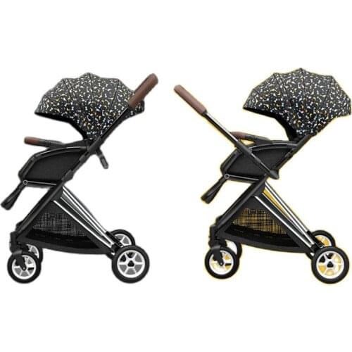 Stroller Multifunctional Lightweight Folding Baby Pram Two-way High Landscape Shock Absorber Newborn Child Umbrella Car 180 deg