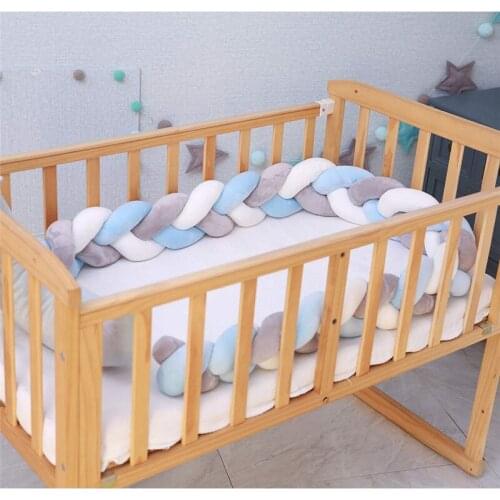 1M/1.5M/2M/3M/4M Newborn Bed Bumper Long Knotted 3 Shares Braid Pillow Kid Bed Bumper Knot Crib Guardrail Baby Infant Room Decor