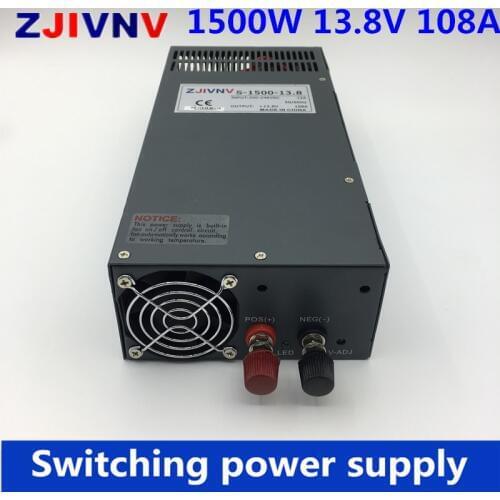 S-1500-13.8V Switching Power Supply 1500W 13.8V 108A,Single Output Ac Dc Power Supply,AC110V/220V Transformer To DC 13.8V