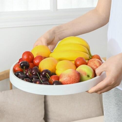 Kitchen Condiment Storage Tray Rotatable Tea Tray Rack Non-Slip Fruit Spice Food Container Home Cosmetics Organizer Shelf