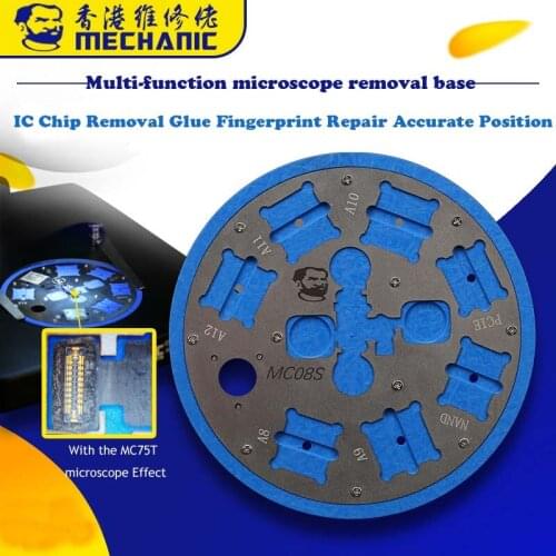 Multi-function Fingerprint Maintenance Holder For iPhone 6/6S/6P/7/7P/8/8P A8-A12 CPU NAND Glue Removal Microscope Base