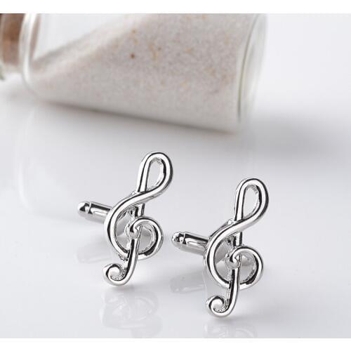 Fashion Trend Tie Clip Note Men French Shirt Business Cufflinks Male Homme Gift Cloth Jewelry Aceesories Inlaid Rhinestone