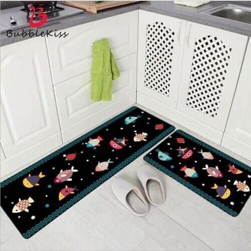 Bubble Kiss Cartoon Design Kitchen Mat Anti-Slip Floor Mats Home Decor Floor Door Mats Bedroom Beside Delicate Mats Hot Sale